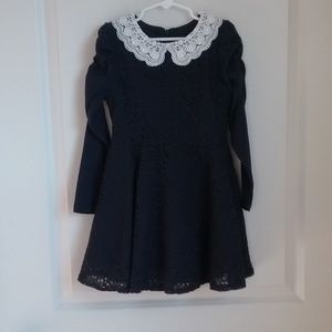 Girls Festive Fit and Flare Lined eyelet Dress